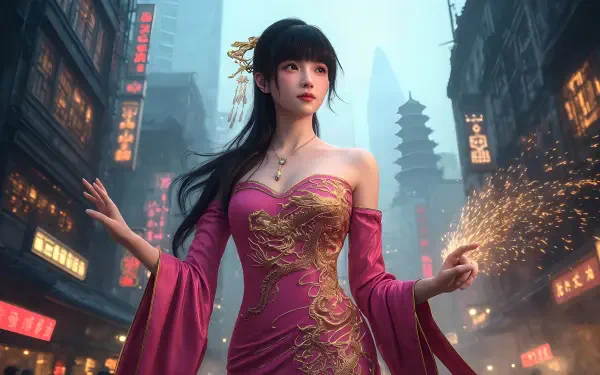 AI Art woman HD Desktop Wallpaper | Background Image