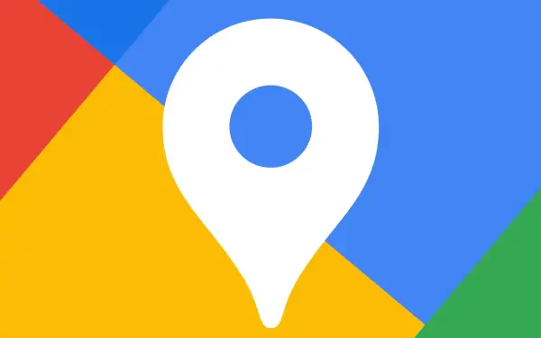 A vibrant HD desktop wallpaper featuring the Google Maps logo, showcasing a map pin against a colorful background representing Google’s iconic branding.