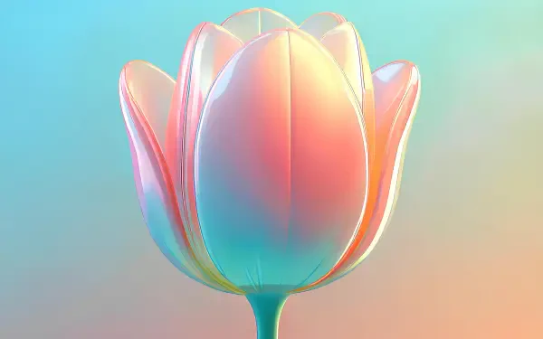 flower tulip holographic love artistic HD Desktop Wallpaper | Background Image