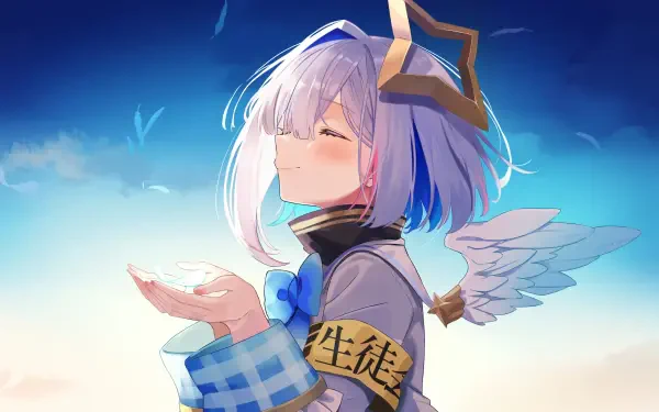 Virtual Youtuber girl Anime Amane Kanata anime girl HD Desktop Wallpaper | Background Image