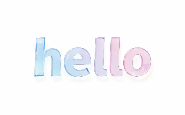 Colorful watercolor-style 'hello' text on a white background, presented as a 4K Ultra HD PC desktop wallpaper and background.