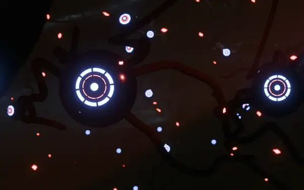 virus space invasion 3D focus HD Desktop Wallpaper | Background Image