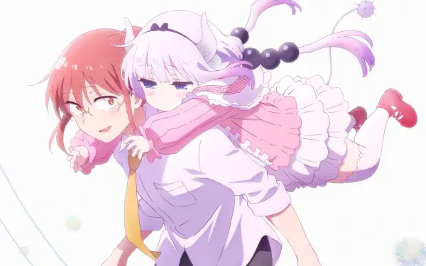 Anime Miss Kobayashi's Dragon Maid Kobayashi (Miss Kobayashi's Dragon Maid) Kanna Kamui HD Desktop Wallpaper | Background Image