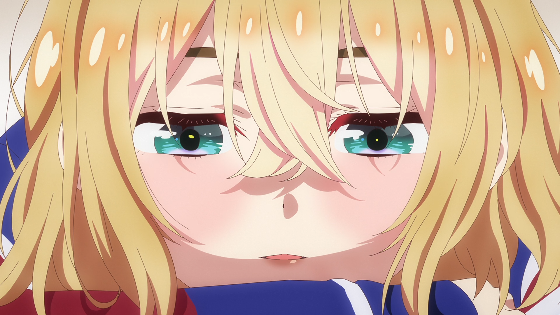 HD PC desktop wallpaper of Mami Nanami (Rent-A-Girlfriend): close-up anime portrait with blonde hair, teal eyes and a soft, pouty expression.