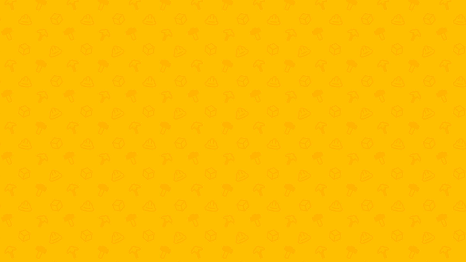 Tomodachi Life: Living the Dream 4K Ultra HD PC desktop wallpaper — warm golden-yellow background with faint repeating Tomodachi Life icon pattern.