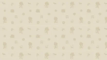 Beige 4K Ultra HD PC desktop wallpaper with a subtle repeating Pokemon Pokopia silhouette pattern spread evenly across the background.