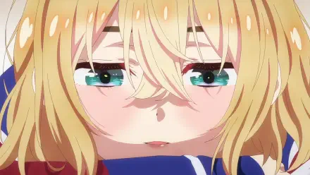 HD PC desktop wallpaper of Mami Nanami (Rent-A-Girlfriend): close-up anime portrait with blonde hair, teal eyes and a soft, pouty expression.