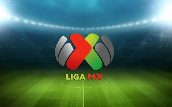 2K Quad HD PC desktop wallpaper and background featuring the Liga MX logo over a lit football stadium pitch.