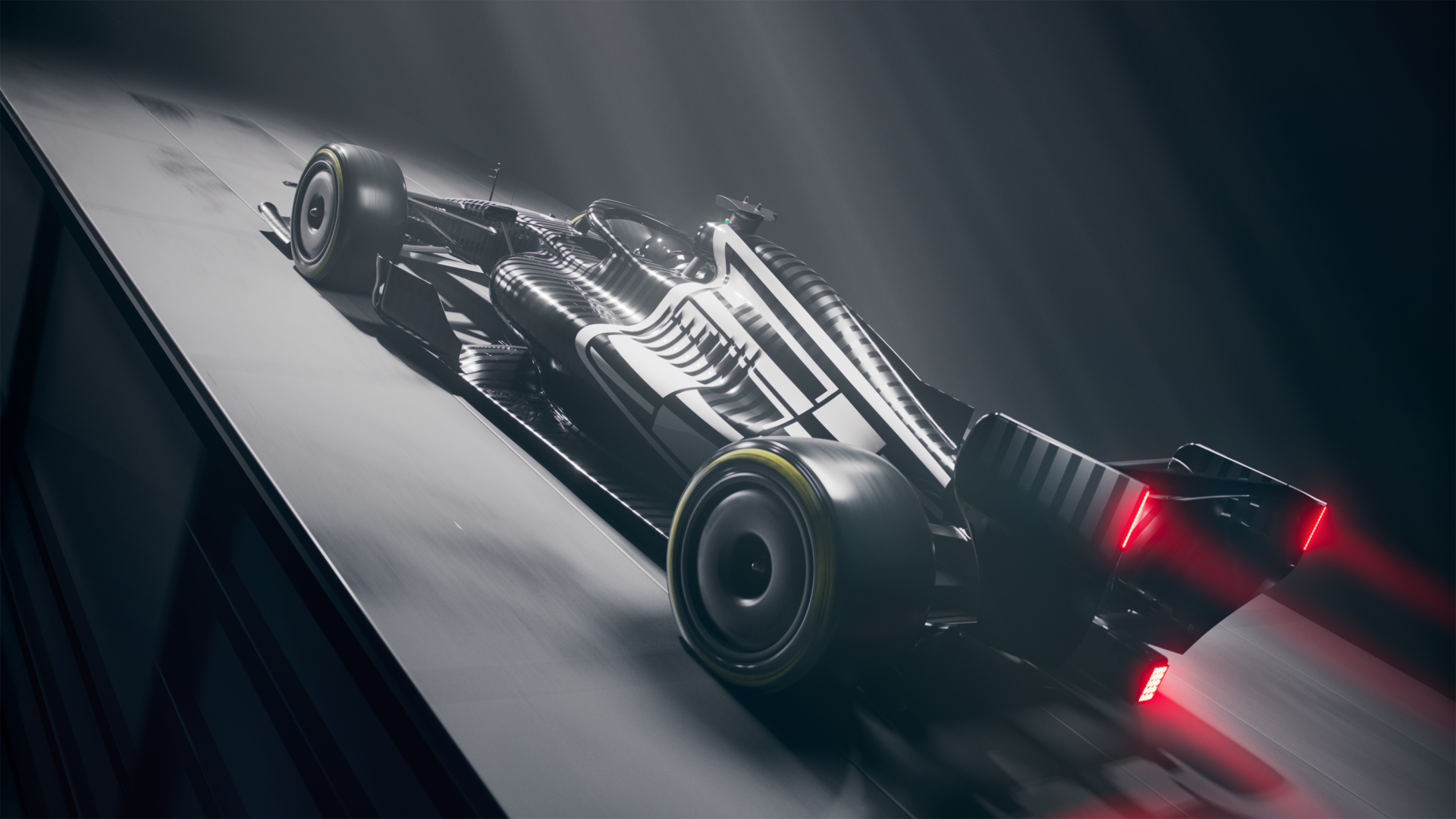 Cadillac MAC-26 Formula 1 concept race car from the Cadillac Formula 1 Team, featured in a 2K Quad HD desktop wallpaper.