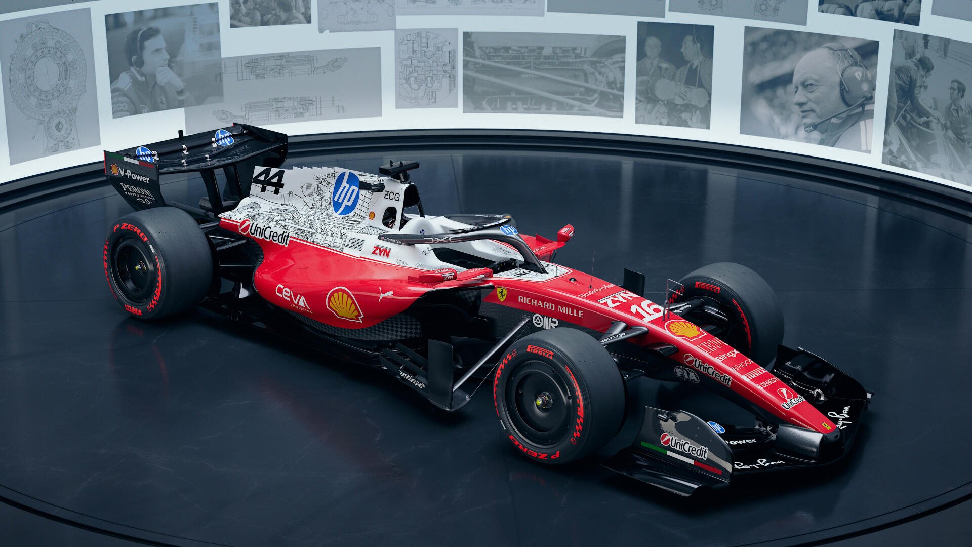 Ferrari SF-26 F1 race car on display, rendered as a 4K Ultra HD PC desktop wallpaper and background.