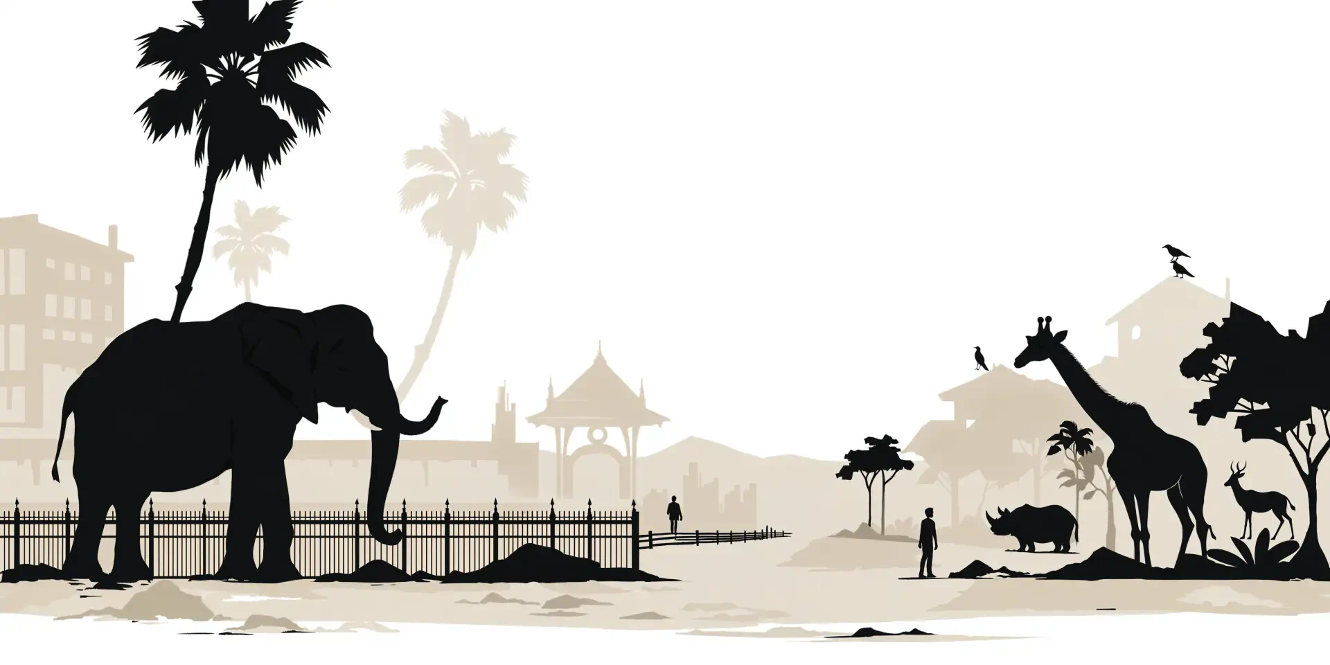 Safari Silhouettes at the Zoo | 4K Ultra HD Wallpaper by MrMagicBread ...
