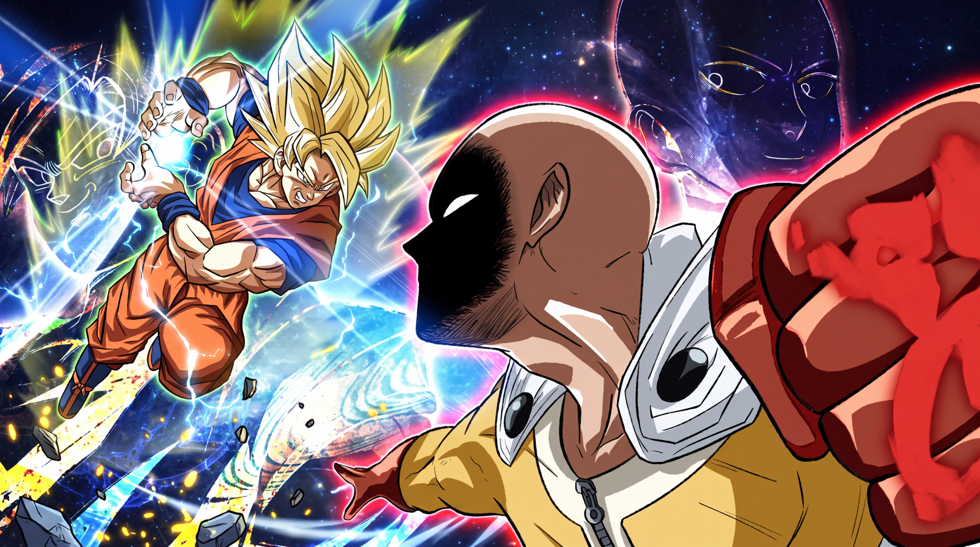 Saitama vs. Goku: 5K Meme-Fueled Showdown | 5504x3072 | Wallpaper Abyss