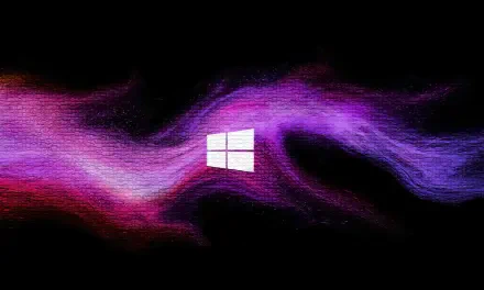 Windows 11 Microsoft 4K Ultra HD PC desktop wallpaper: white Windows logo centered amid swirling purple and pink smoke on a black background.