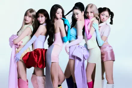 IVE girl band in colorful fashion poses for the “Looks Can Kill” HD PC desktop wallpaper.