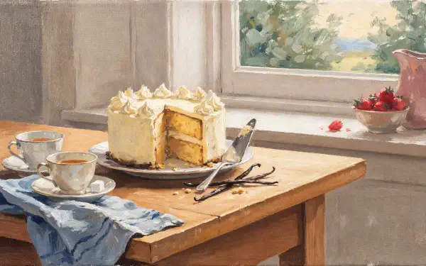 Vanilla Cake by the Window – 4K Ultra HD Wallpaper by AntiVoid99 ...