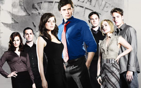 Erica Durance Oliver Queen Jimmy Olsen Lois Lane Tom Welling Allison Mack Chloe Sullivan Clark Kent Superman TV Show Smallville HD Desktop Wallpaper | Background Image