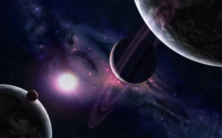 Sci Fi planetary ring HD Desktop Wallpaper | Background Image