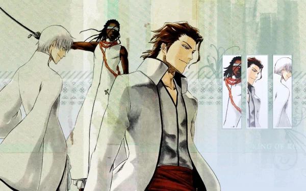 Kaname Tosen Gin Ichimaru Sōsuke Aizen Anime Bleach HD Desktop Wallpaper | Background Image