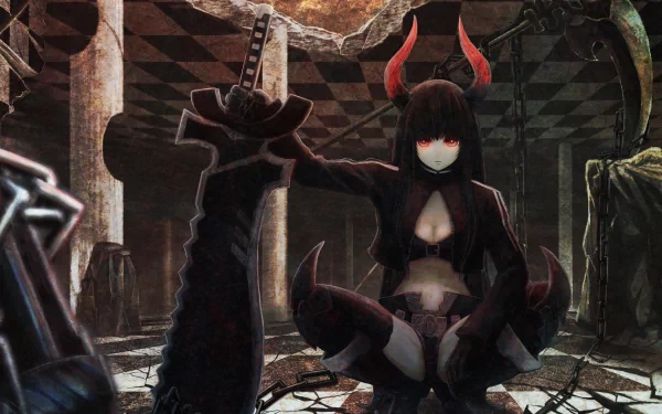 Black Gold Saw Anime Black Rock Shooter HD Desktop Wallpaper | Background Image