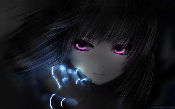 HD desktop wallpaper of Kula Diamond from the video game The King of Fighters, featuring her with black hair and striking pink eyes.