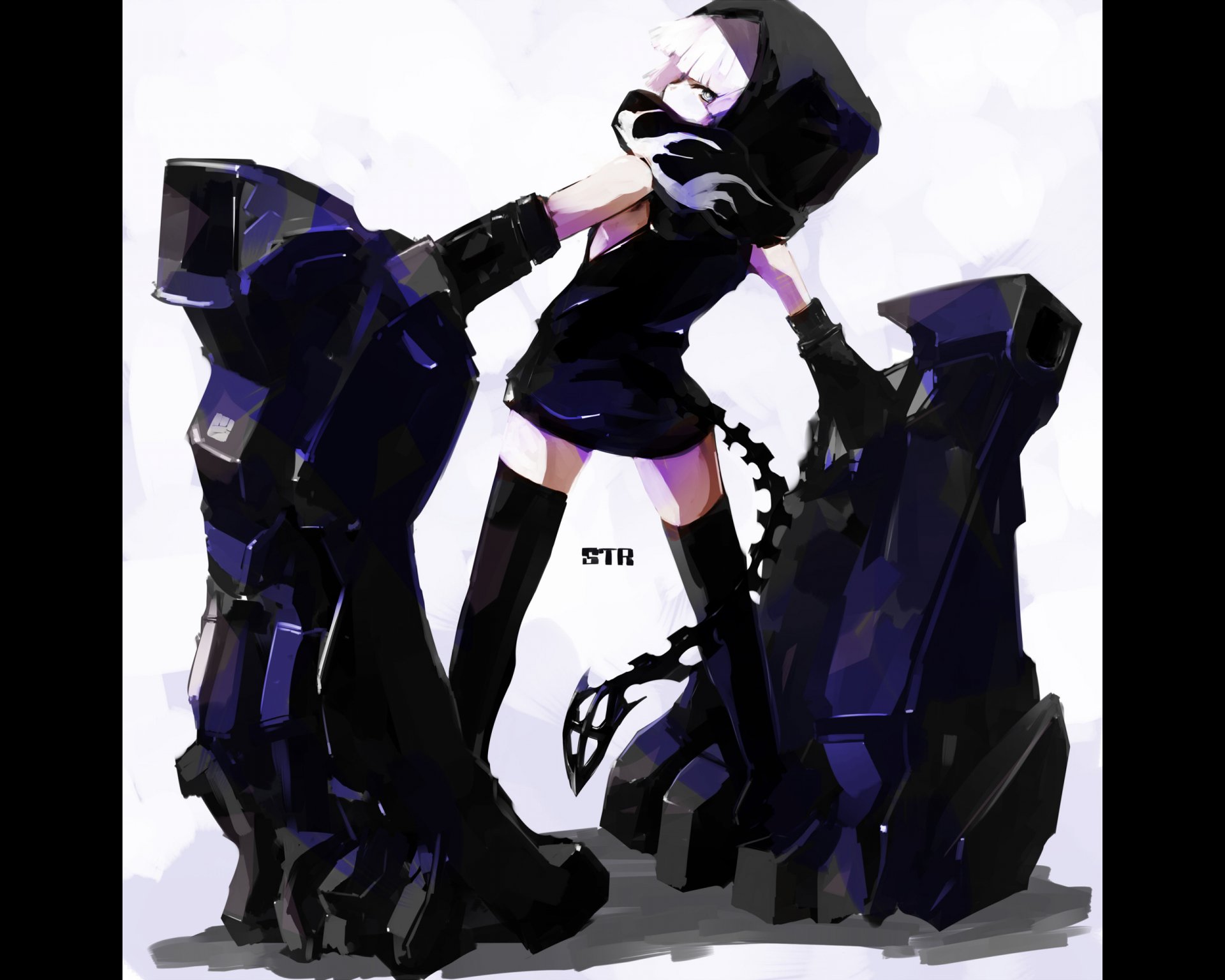 Download Strength (Black Rock Shooter) Anime Black Rock Shooter HD Wallpaper