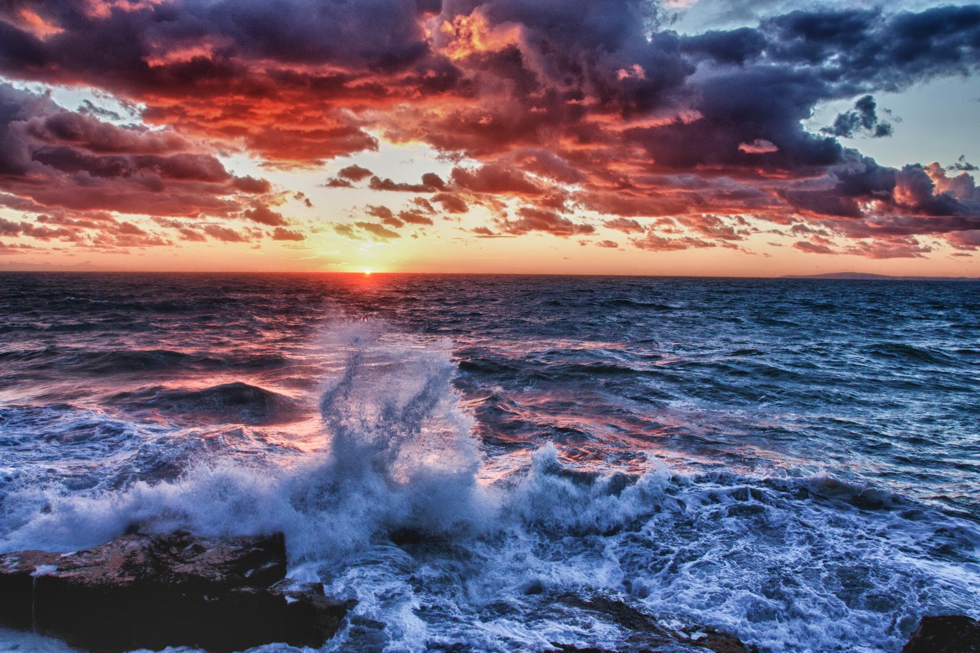 Download Colors Scenic Wave Ocean Nature Sunset 4k Ultra Hd Wallpaper 5831