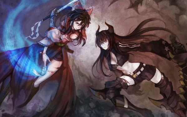 Black Gold Saw Anime Black Rock Shooter HD Desktop Wallpaper | Background Image