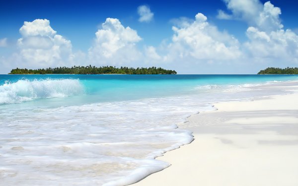Earth Beach Tropical Wave Ocean Sand Island Nature Water Maldives Sea Turquoise Cloud HD Wallpaper | Background Image