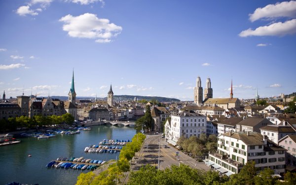 Man Made Zurich Cities Switzerland Cityscape City HD Wallpaper | Background Image