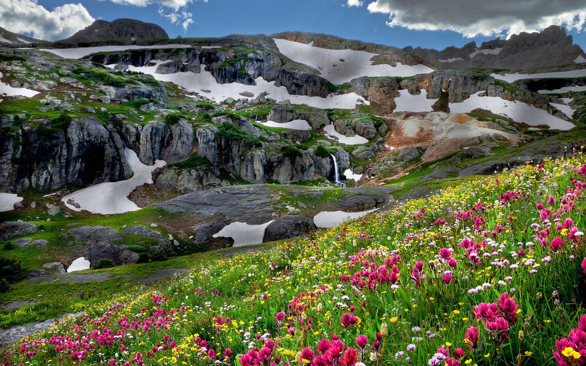 Download Snow Panorama Flower Valley Meadow Scenic Landscape Nature ...