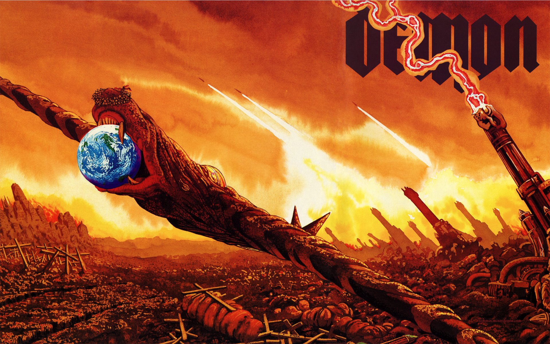 Download Album Cover Hard Rock Heavy Metal Music Demon  HD Wallpaper