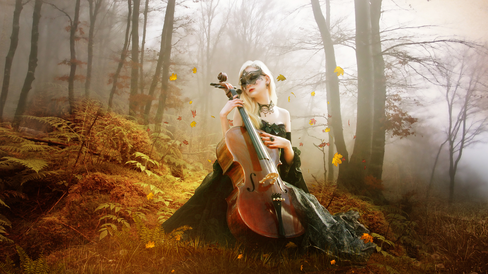 Gothic Model Maria Amanda Schaub with Her Cello ♪♫♪ by @xBiebersStyle