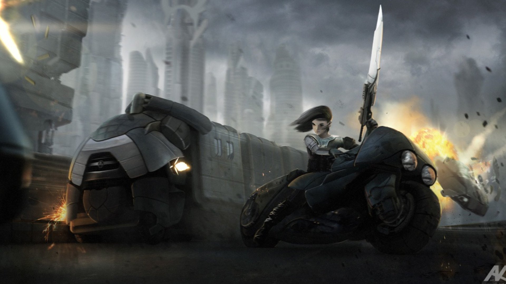 Download Sci Fi Vehicle HD Wallpaper by Adam Kuczek