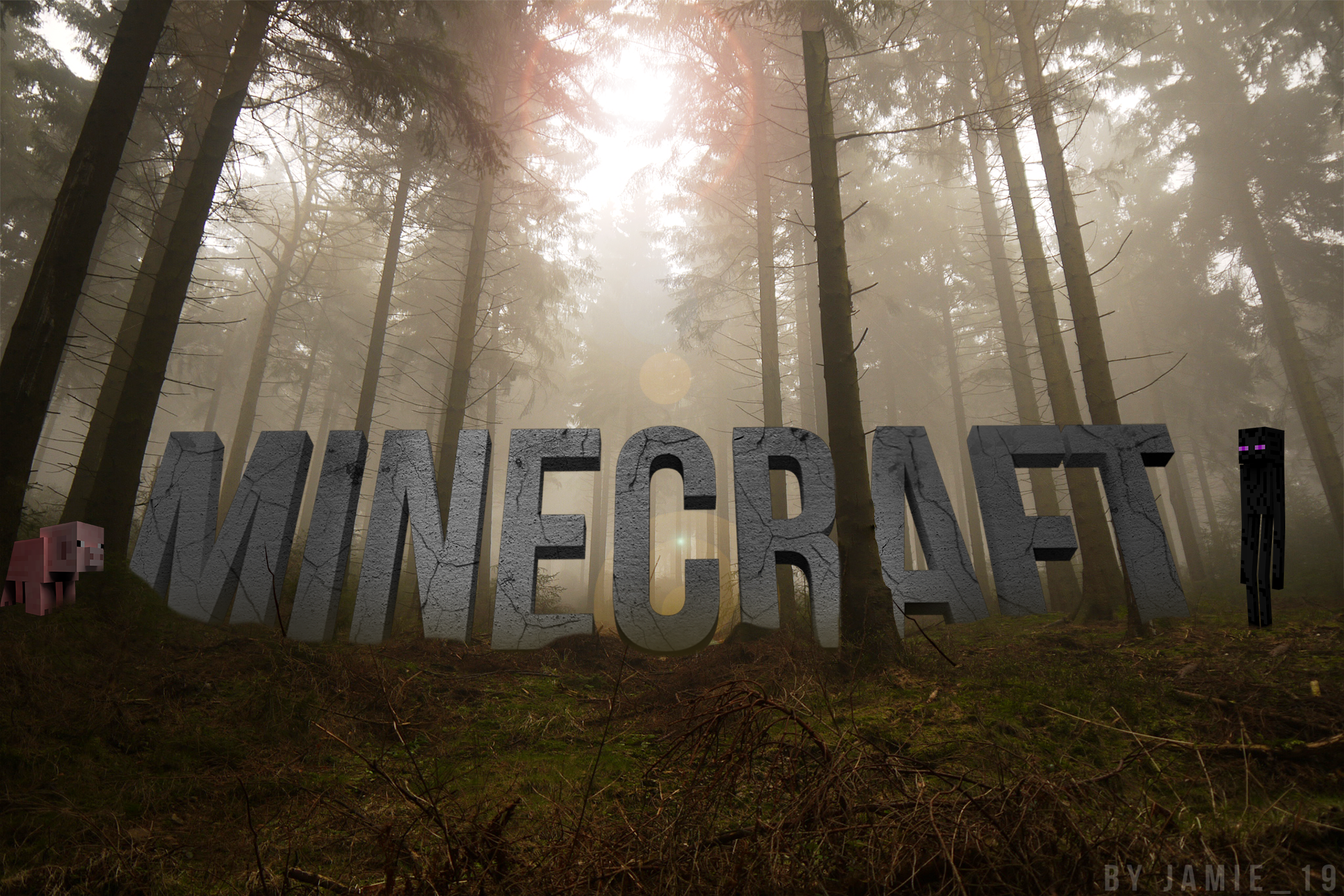Download Manipulation Forest Landscape Video Game Minecraft  HD Wallpaper