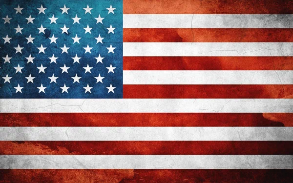 HD wallpaper featuring the American flag, showcasing its stars and stripes on a textured background, embodying a bold, man-made design.