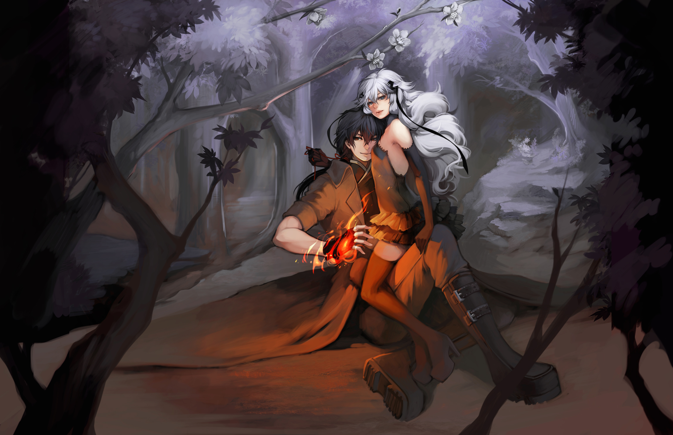 Anime Couple HD Wallpaper by na young lee