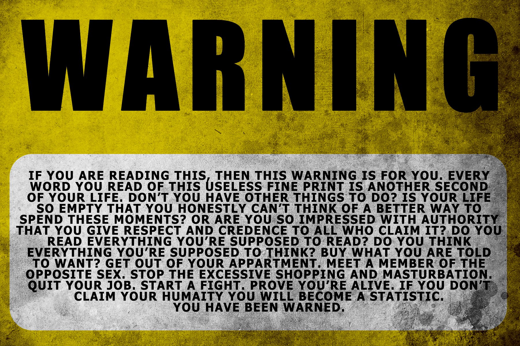 You read well перевод. Надпись Warning. Обои с предупреждением. Обои Warning. Warning предупреждение.
