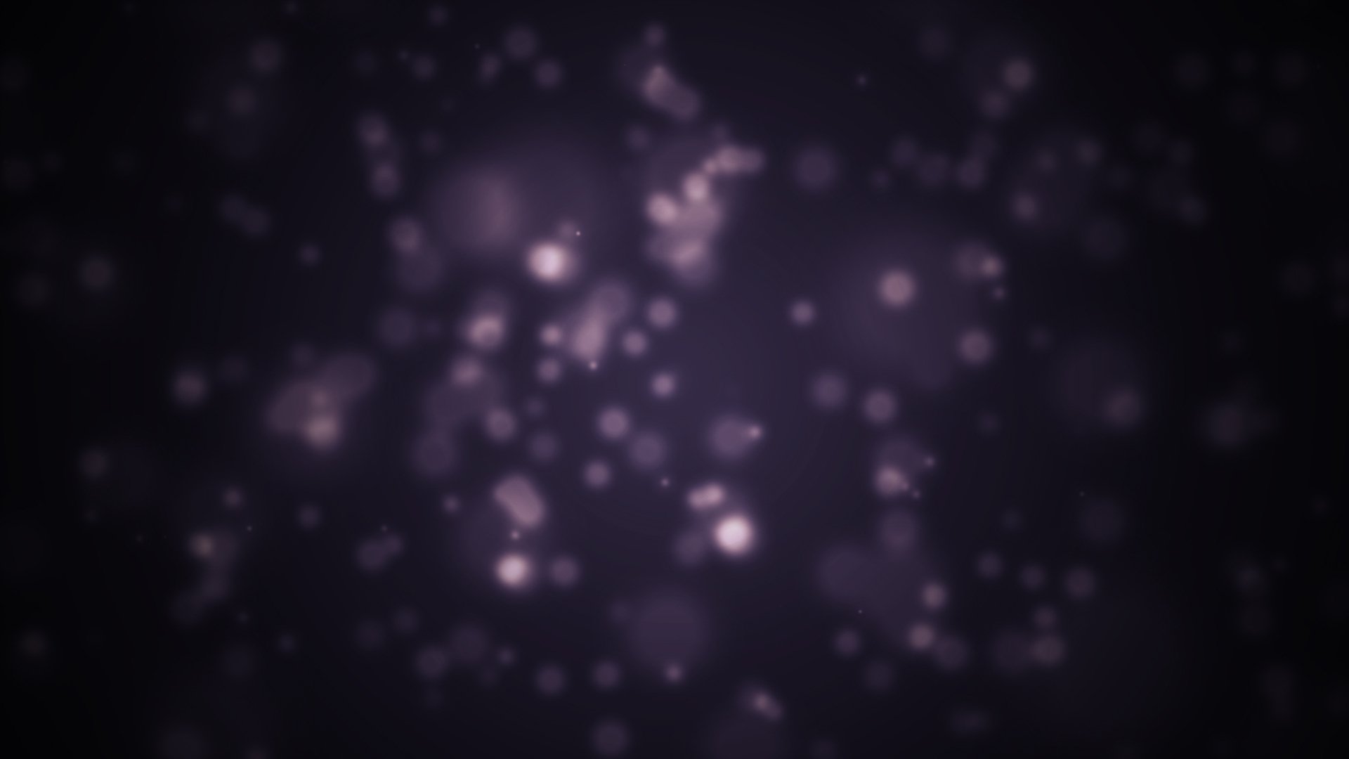 Abstract purple bokeh with soft glowing particles on a dark field, HD PC desktop wallpaper and background.