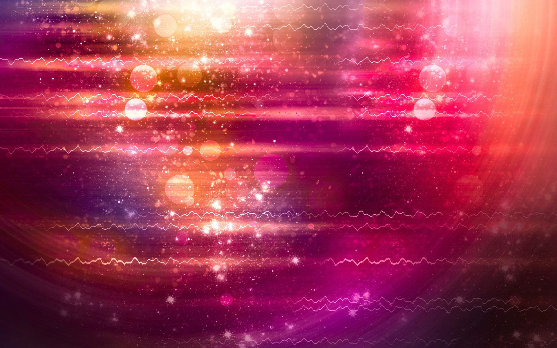 Abstract purple HD desktop wallpaper featuring vibrant light streaks and glowing bokeh effects in a dynamic, colorful composition.