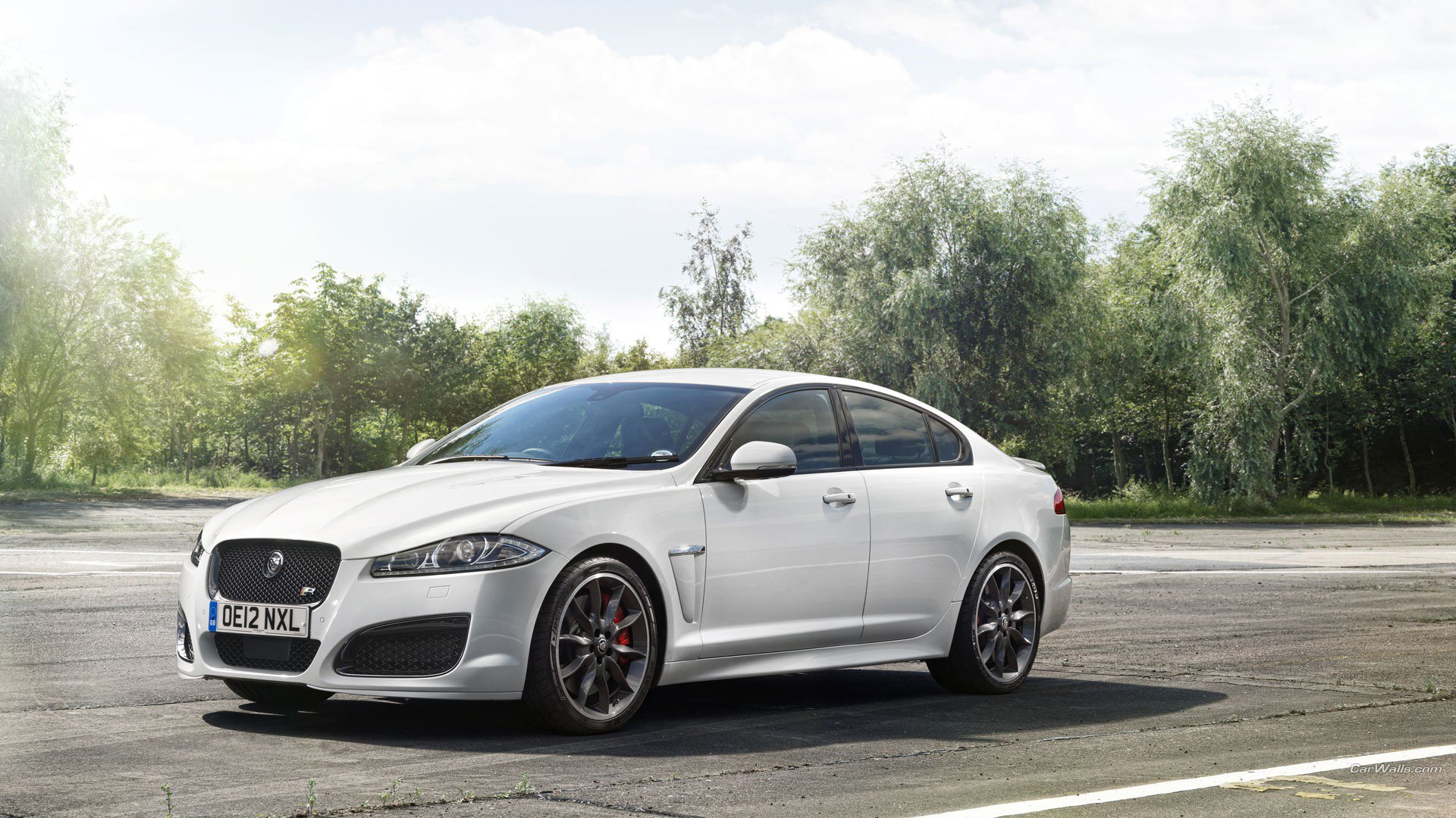 Download Car White Car Jaguar (Car) Jaguar XF Vehicle Jaguar XFR HD Wallpaper