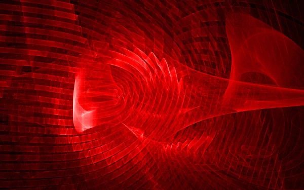 Abstract HD PC desktop wallpaper featuring red plasma waves and flowing lines creating a dynamic, vibrant background.