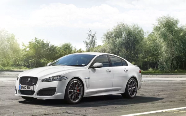 car white car Jaguar (Car) Jaguar XF vehicle Jaguar XFR HD Desktop Wallpaper | Background Image