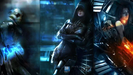 Miranda Lawson Kasumi Goto Thane Krios video game Mass Effect 2 HD Desktop Wallpaper | Background Image