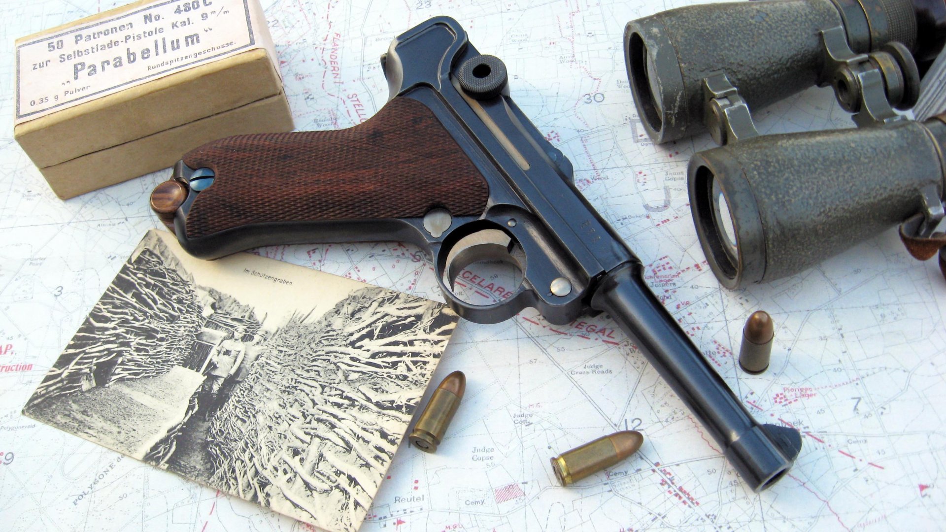 Download Man Made Luger Pistol HD Wallpaper