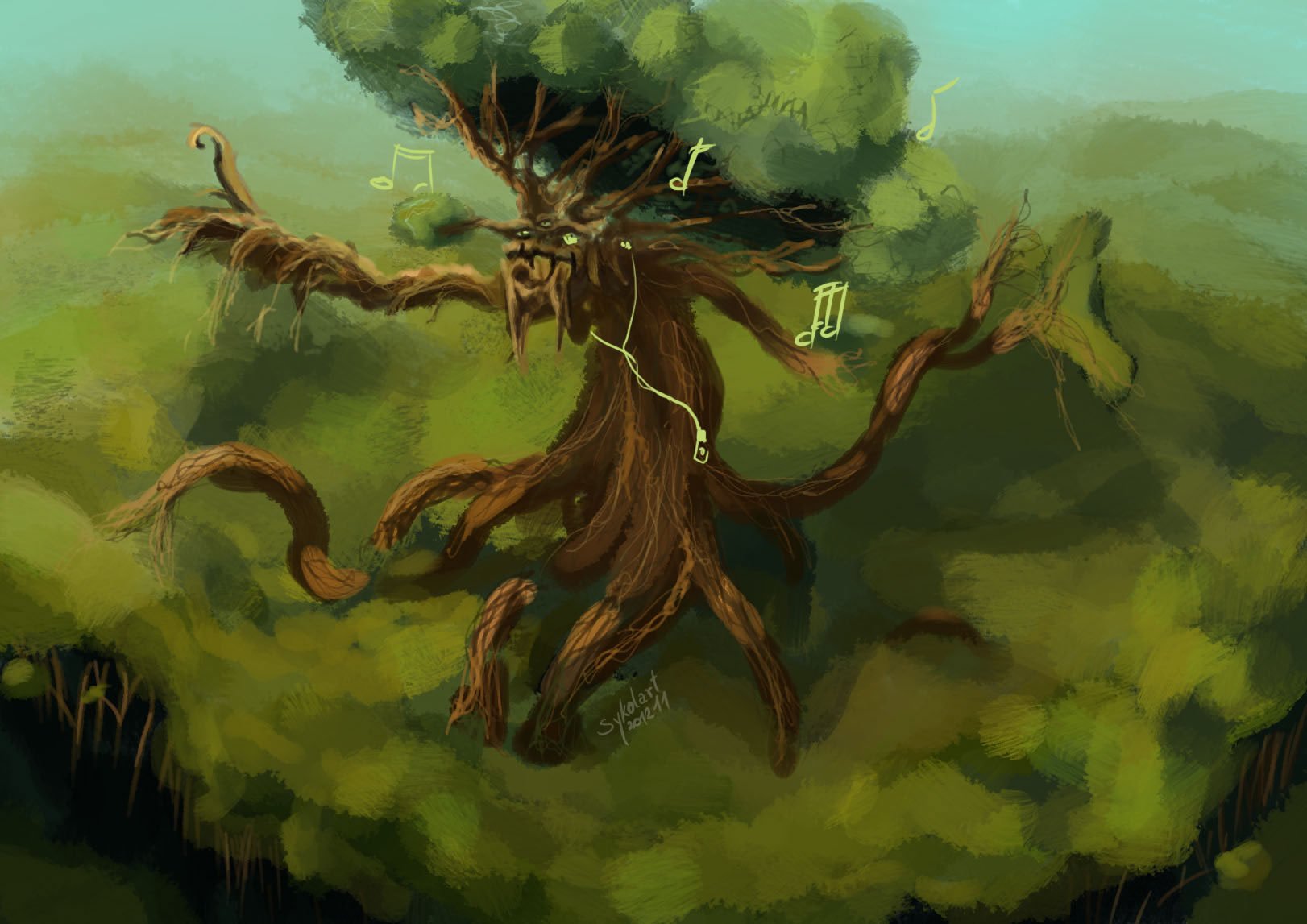 DJ-Trent go to club by sykolart