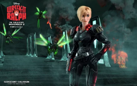 Cy-Bugs (Wreck-It Ralph) Sergeant Calhoun movie Wreck-It Ralph HD Desktop Wallpaper | Background Image