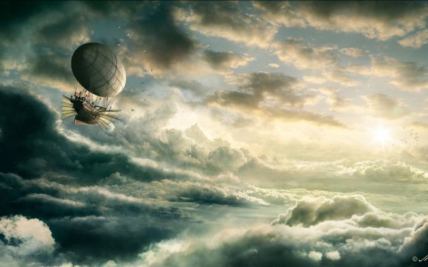 Fantasy Aircraft Cloud HD Wallpaper | Background Image