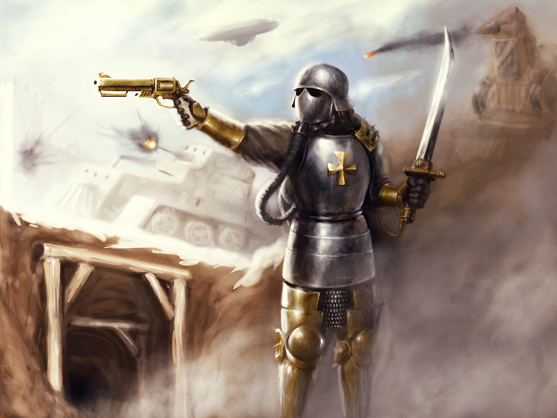 Download Sci Fi Steampunk HD Wallpaper by Obrotowy