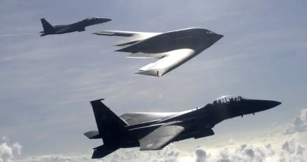military jet fighter McDonnell Douglas F-15 Eagle Northrop B-2 Spirit HD Desktop Wallpaper | Background Image