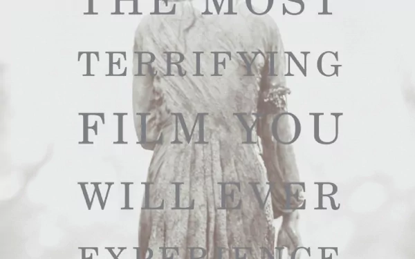 A haunting HD wallpaper featuring a figure in a tattered dress, with the text The most terrifying film you will ever experience, representing the movie Evil Dead (2013).